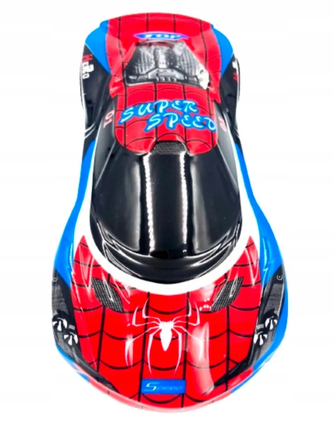 „Spider“ sportinis automobilis „Avengers“, nuotoliniu būdu valdomas, su šviesomis