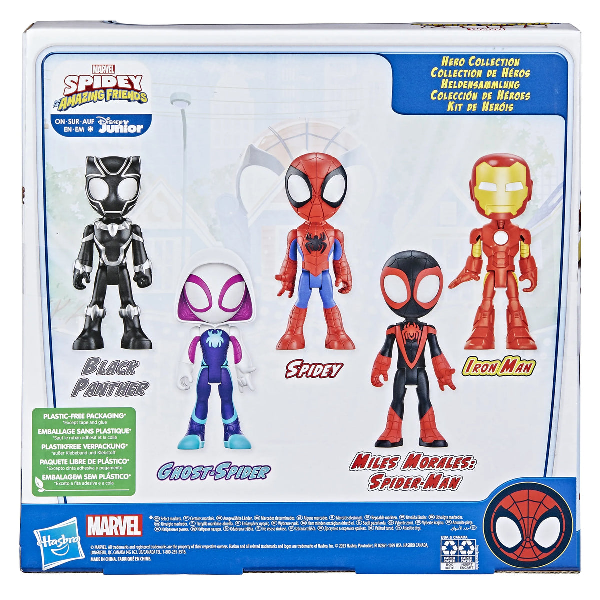 „Spidey“ ir jo nuostabūs draugai – 5 figūrėlių rinkinys: Ghost-Spider, Juodoji Pantera ir Miles