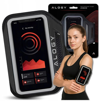 Sportinė telefono dėtuvė ant rankos Alogy Armband iki 6.7"
