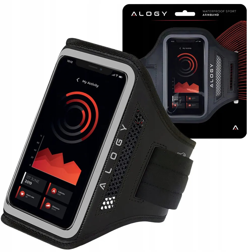 Sportinė telefono dėtuvė ant rankos Alogy Armband iki 6.7"