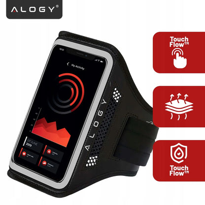 Sportinė telefono dėtuvė ant rankos Alogy Armband iki 6.7"
