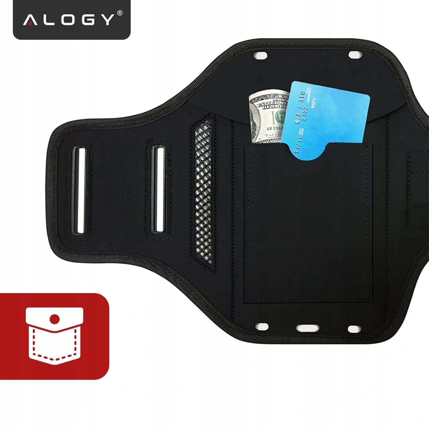 Sportinė telefono dėtuvė ant rankos Alogy Armband iki 6.7"