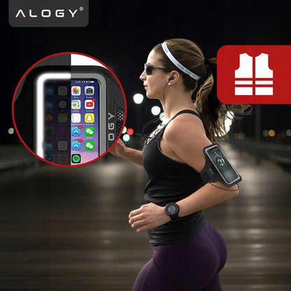 Sportinė telefono dėtuvė ant rankos Alogy Armband iki 6.7"