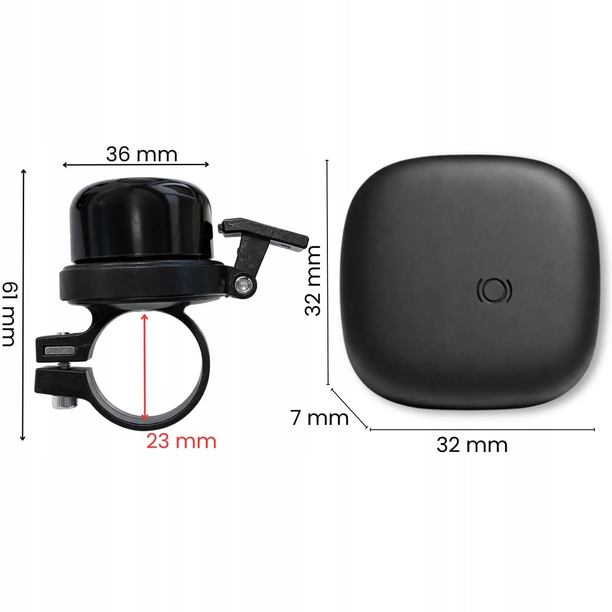Spreest dviračio skambutis su Google Find Hub GPS lokatoriumi, Android Tag, ABB1 + F17