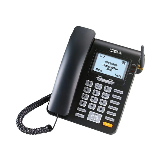 Stacionarus telefonas Maxcom MM28D su SIM kortele, laisvų rankų įranga, SMS