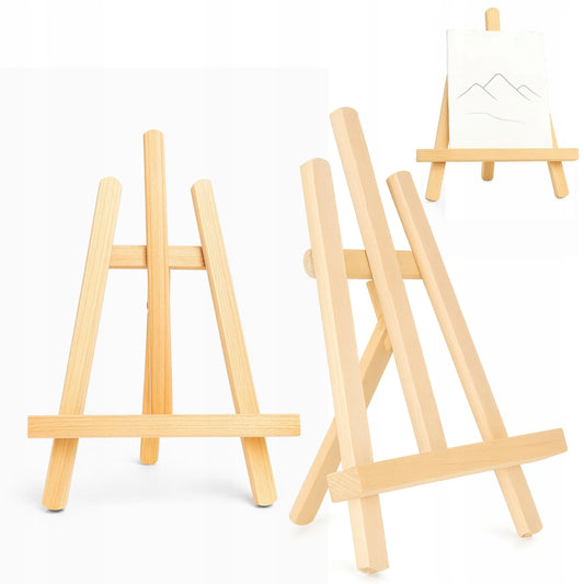 Stalinis medinis trikojis molbertas tapybai, 20 × 30 cm, drobei (ML07)