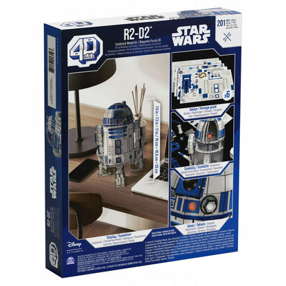 „Star Wars“ R2-D2 3D modelio dėlionė, 201 elementas, „4D Build“