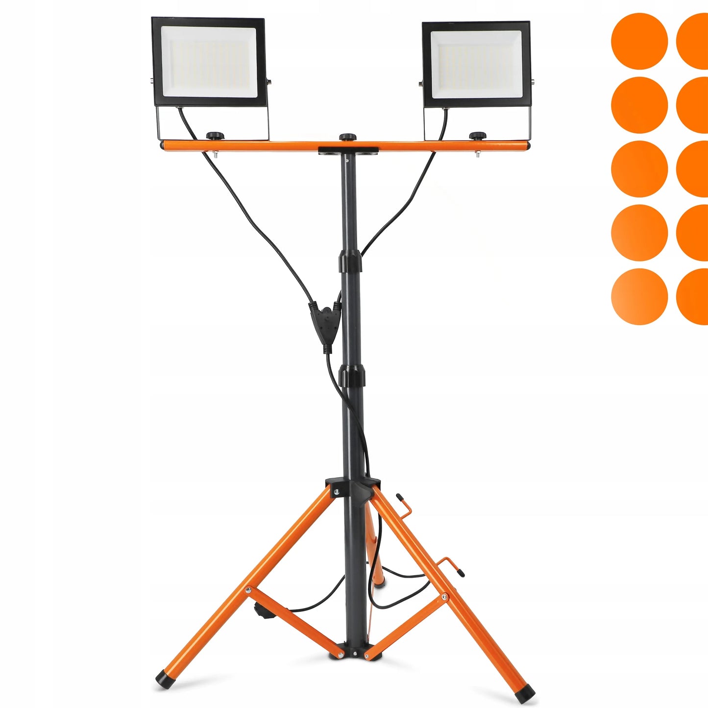 Statyvinis LED halogenų rinkinys 2x 100W prožektorius, darbo lempa ant stovo
