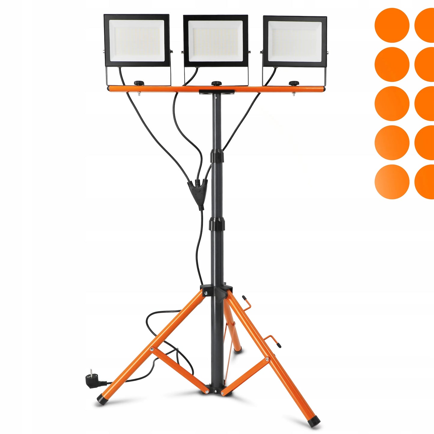 Statyvinis LED prožektorius su stovu 3x 100W 33000lm Lempa ant stovo