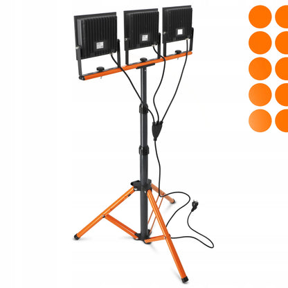 Statyvinis LED prožektorius su stovu 3x 100W 33000lm Lempa ant stovo