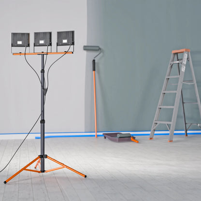 Statyvinis LED prožektorius su stovu 3x 100W 33000lm Lempa ant stovo