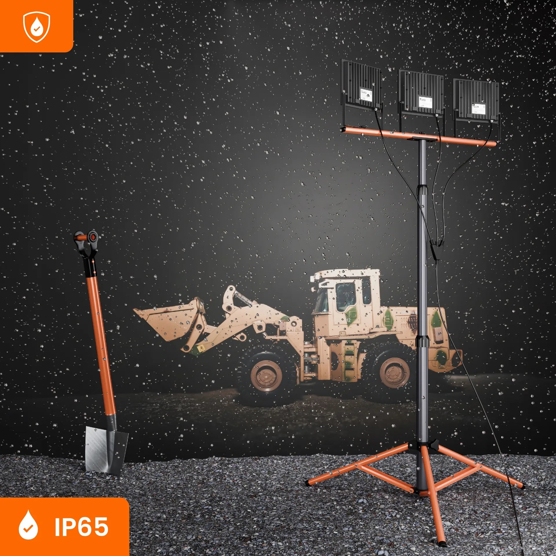 Statyvinis LED prožektorius su stovu 3x 100W 33000lm Lempa ant stovo