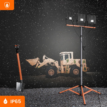 Statyvinis LED prožektorius su stovu 3x 100W 33000lm Lempa ant stovo