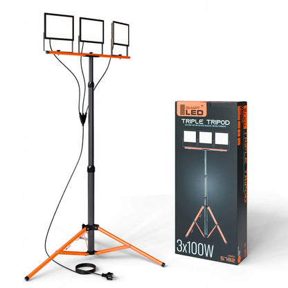 Statyvinis LED prožektorius su stovu 3x 100W 33000lm Lempa ant stovo