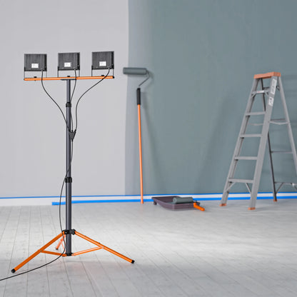 Statyvinis LED prožektorius su stovu 3x50W 16500lm lempa ant stovo