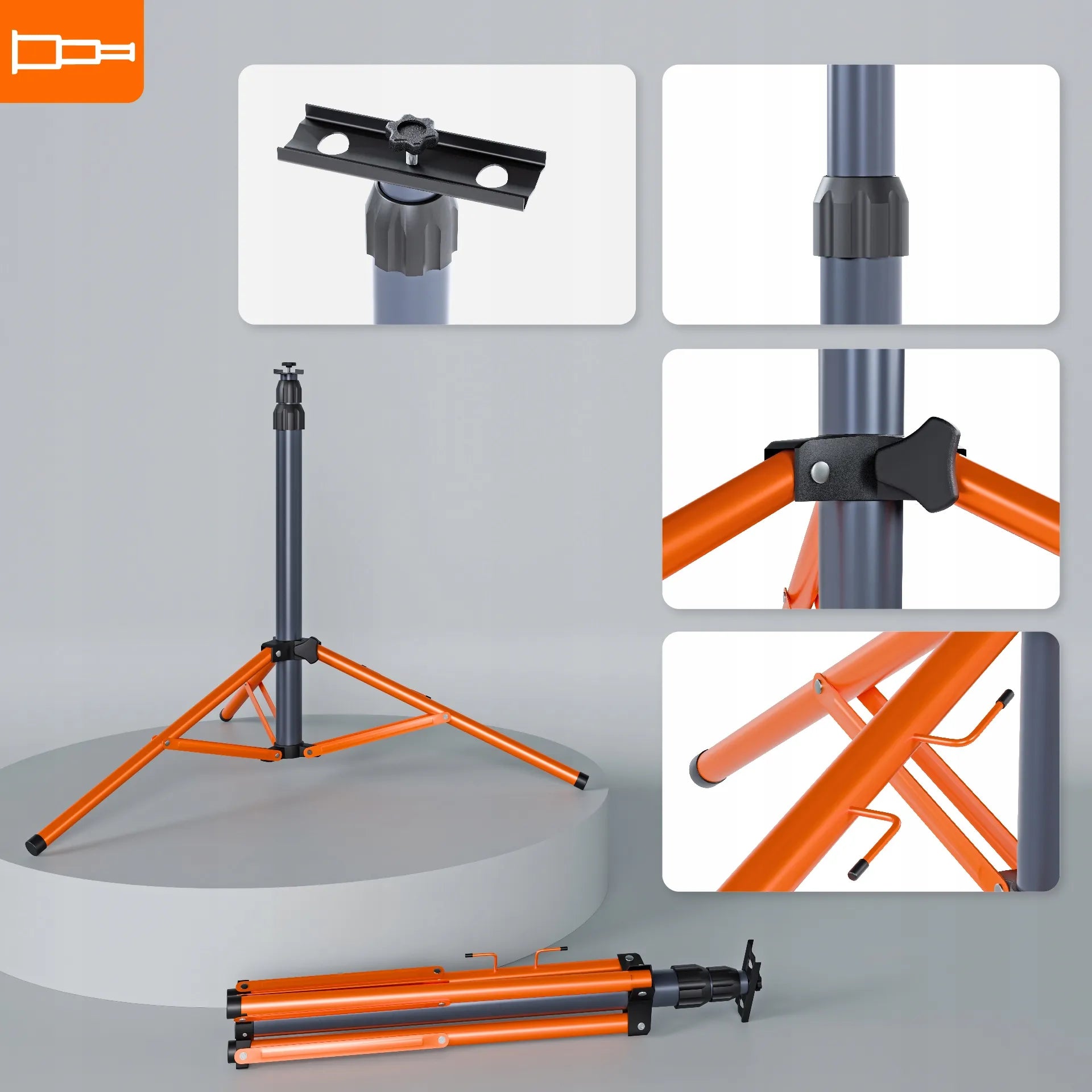 Statyvinis LED prožektorius su stovu 3x50W 16500lm lempa ant stovo