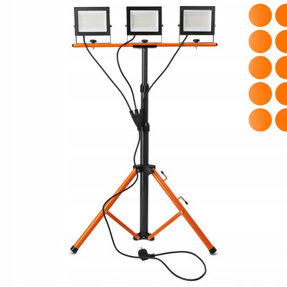 Statyvinis LED prožektorius su stovu 3x50W 16500lm lempa ant stovo
