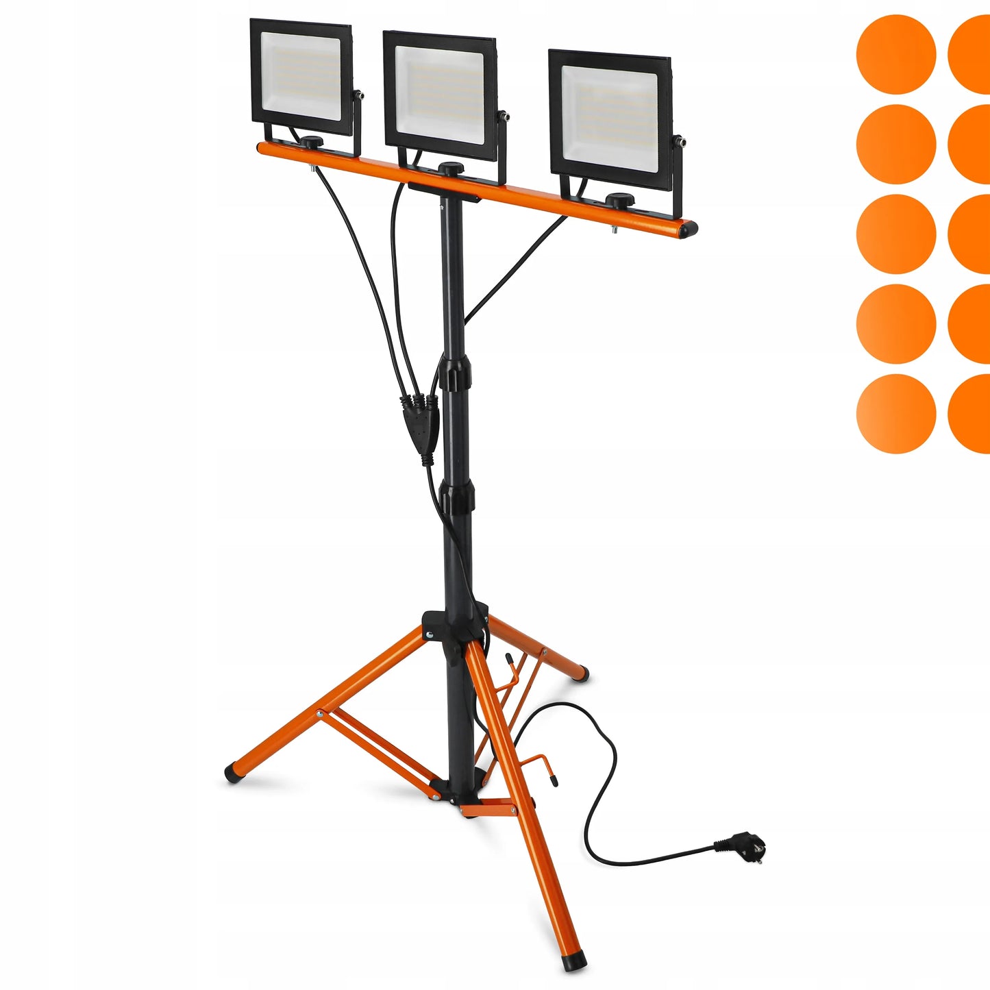 Statyvinis LED prožektorius su stovu 3x50W 16500lm lempa ant stovo