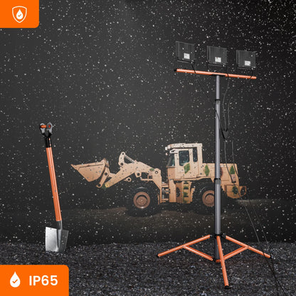 Statyvinis LED prožektorius su stovu 3x50W 16500lm lempa ant stovo