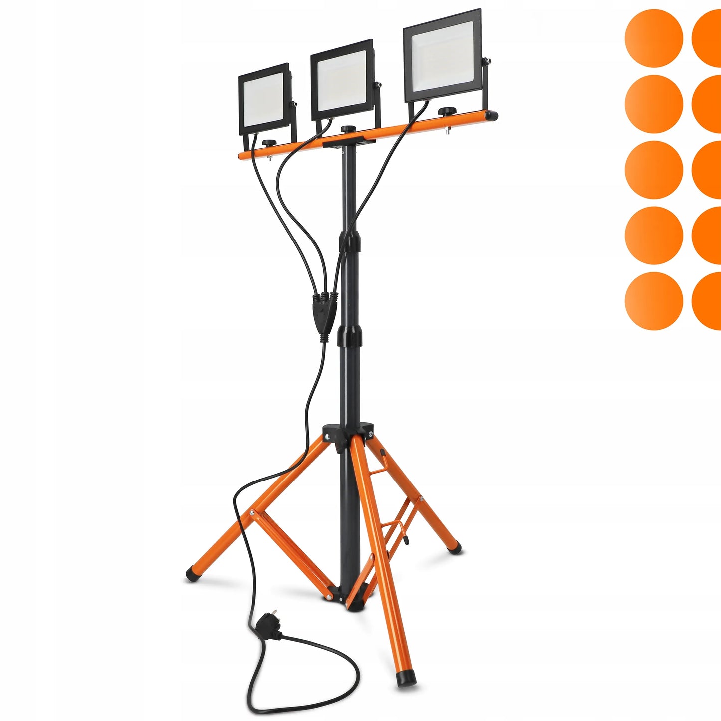 Statyvinis LED prožektorius su stovu 3x50W 16500lm lempa ant stovo