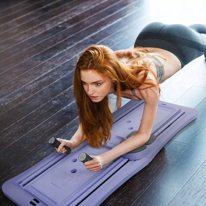 Sulankstoma „Pilates Reformer“ treniruočių lenta namams su LED laikmačiu