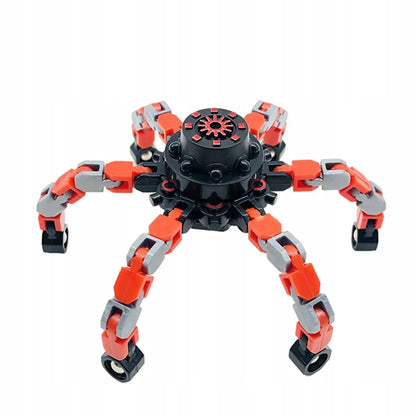 Sulankstomas „Fidget Spinner“ – antistresinis sensorinis žaislas, kurį galima paversti robotu