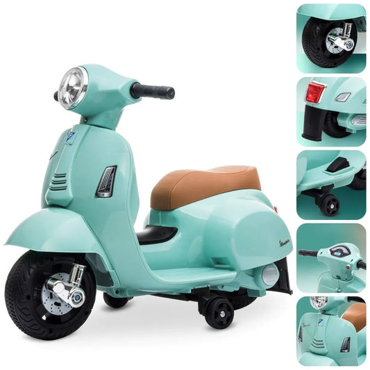 „Sun Baby“ akumuliatorinis vaikiškas motociklas „Vespa“ MINI, mėtų spalvos