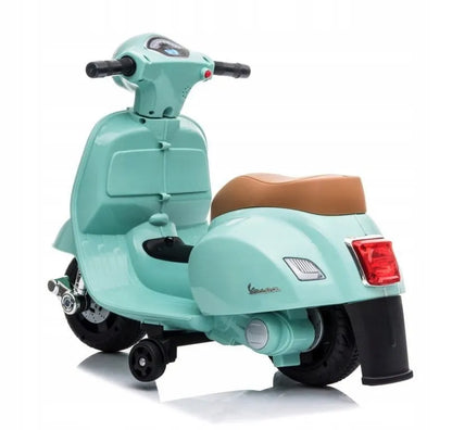 „Sun Baby“ akumuliatorinis vaikiškas motociklas „Vespa“ MINI, mėtų spalvos