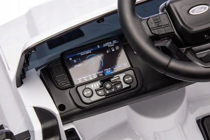 „Sun Baby“ elektrinis automobilis vaikams „Ford Raptor“ SUV, su nuotolinio valdymo pulteliu ir LED žibintais, baltas