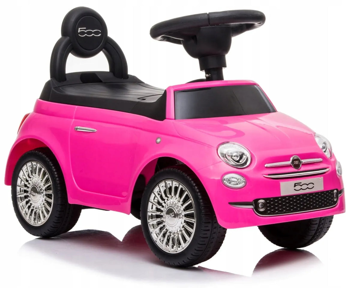 „Sun Baby Fiat 500“ automobilis-juduoklis su atlošu, daiktadėže ir garsais, rožinis
