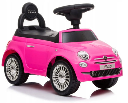 „Sun Baby Fiat 500“ automobilis-juduoklis su atlošu, daiktadėže ir garsais, rožinis