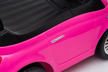 „Sun Baby Fiat 500“ automobilis-juduoklis su atlošu, daiktadėže ir garsais, rožinis