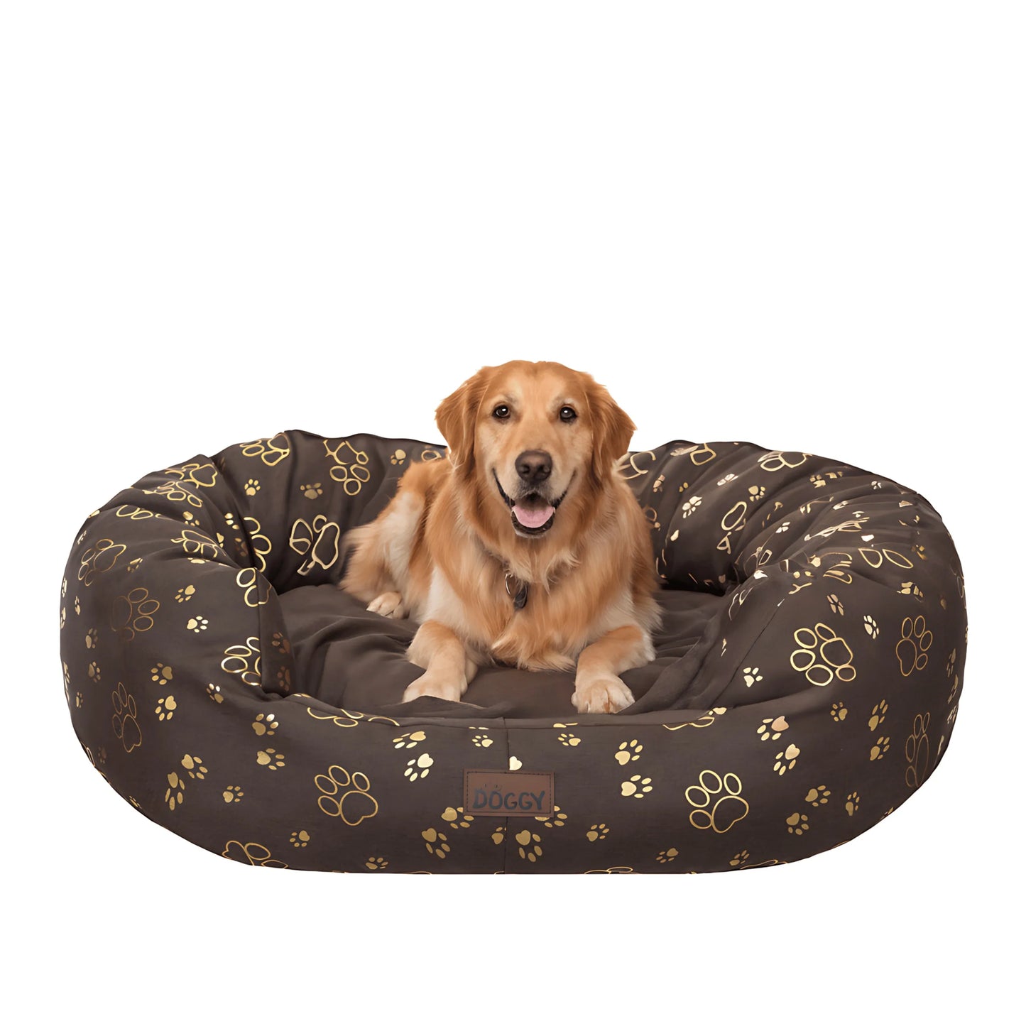 Šunų guolis „Doggy Amazing XXL“ 114x94 cm – ruda spalva su išimamu čiužiniu