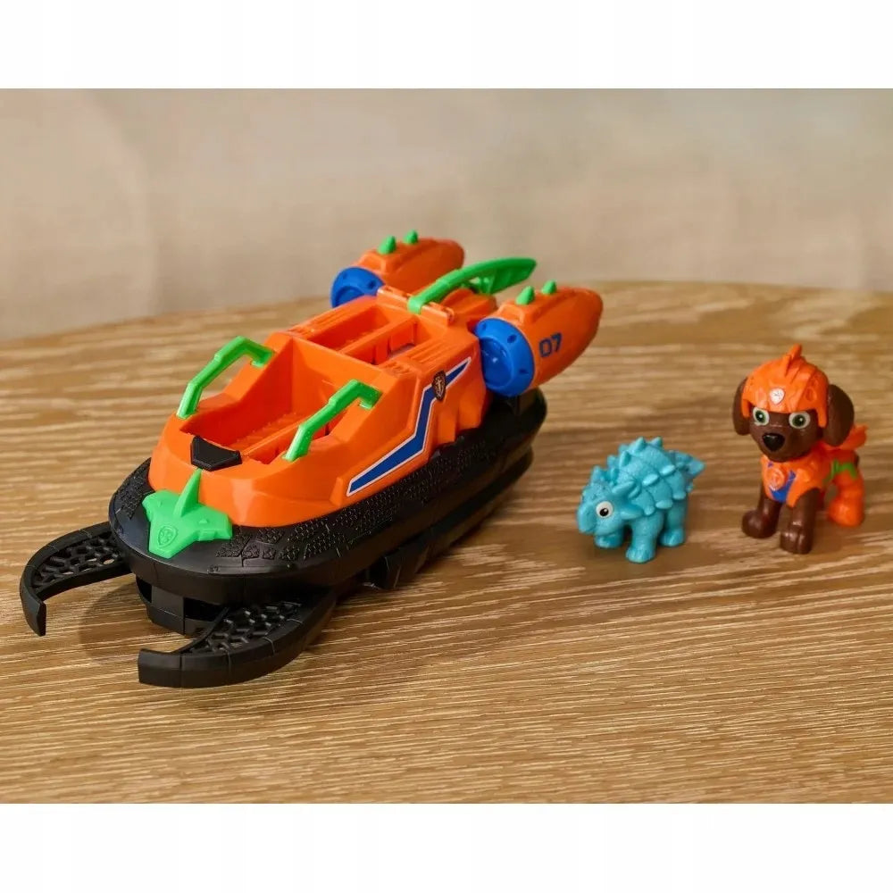 „Šunyčių patrulis“ ir dinozaurai: „Zuma Dino Rescue“ oro pagalvės transporto priemonė su šuniuko figūrėle