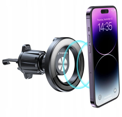 SUPERO automobilinis magnetinis laikiklis telefonui su MagSafe funkcija ventiliacijos grotelėms