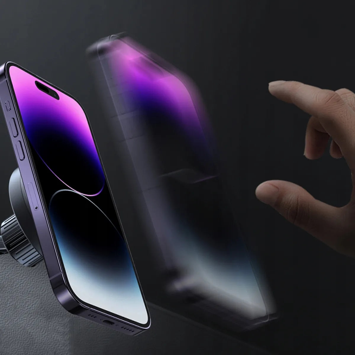 SUPERO automobilinis magnetinis laikiklis telefonui su MagSafe funkcija ventiliacijos grotelėms