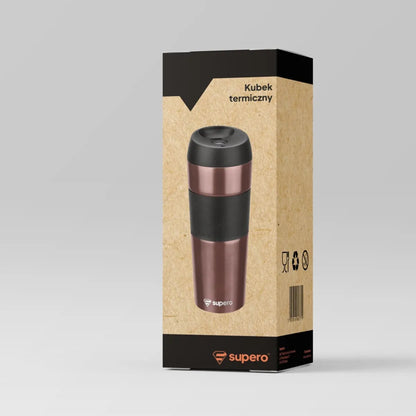 SUPERO sandarus termopuodelis, 450 ml, rožinis