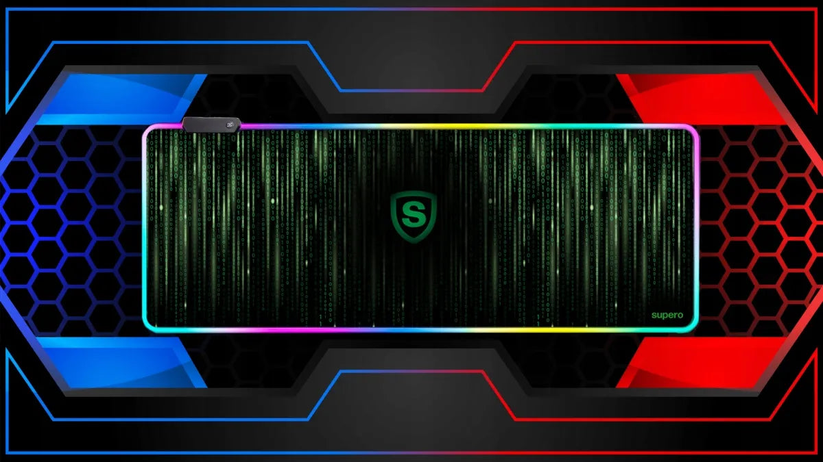SUPERO XXL RGB žaidimų pelės kilimėlis