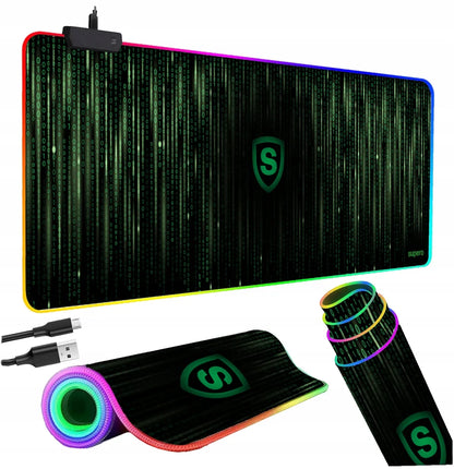 SUPERO XXL RGB žaidimų pelės kilimėlis