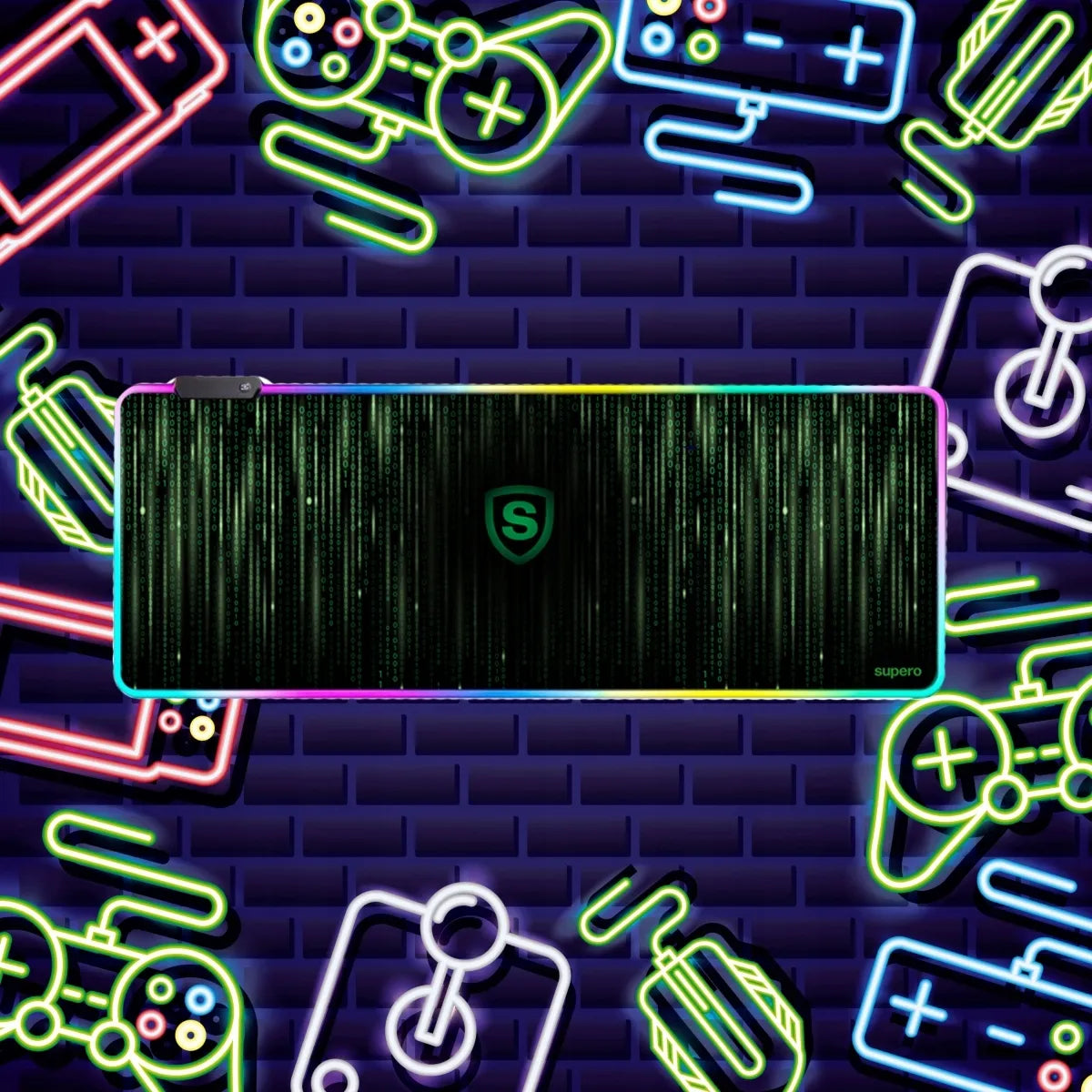 SUPERO XXL RGB žaidimų pelės kilimėlis