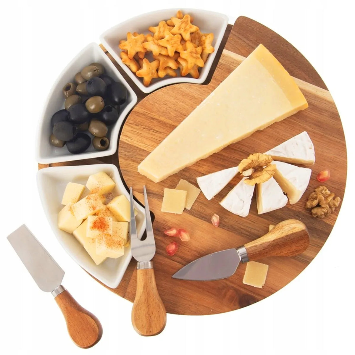 Sūrių, mėsos gaminių ir užkandžių serviravimo lenta su įrankių rinkiniu „Snackplatter“