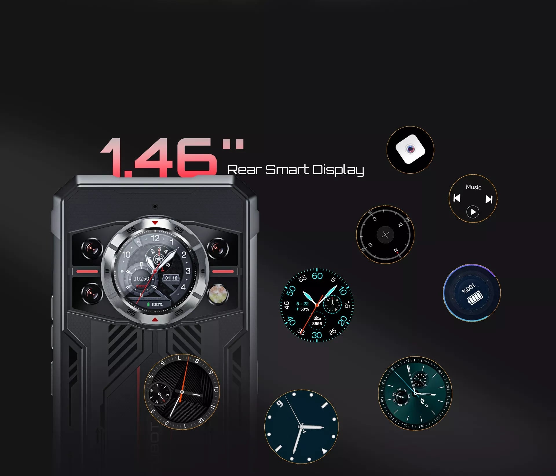 Sutvirtintas karinis išmanusis telefonas CUBOT KING KONG 11 32/256GB NFC DUAL SIM 5G