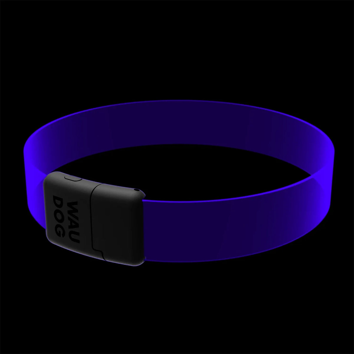 Šviečiantis šuns antkaklis WAUDOG LED RGB, reguliuojamas, iki 60 cm