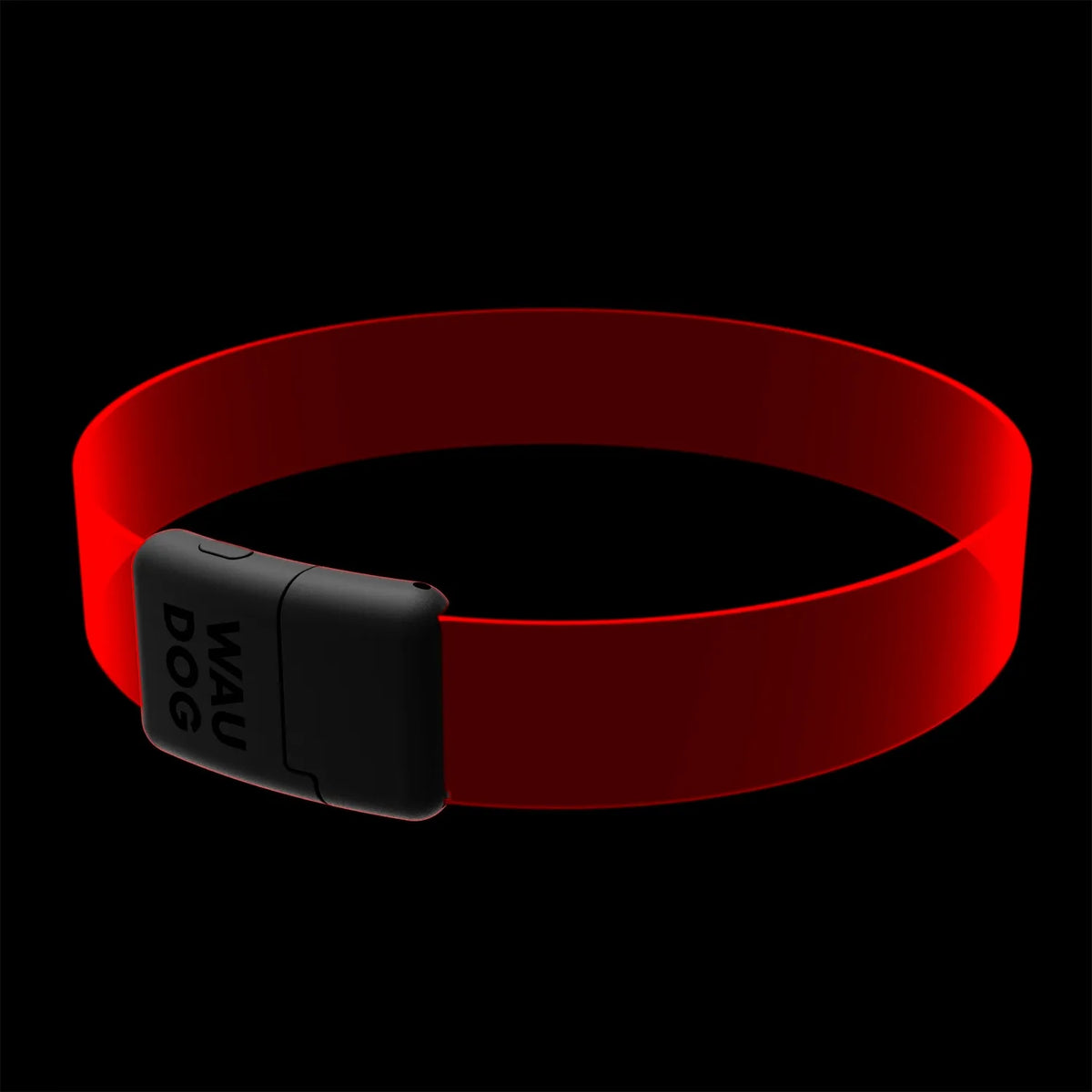 Šviečiantis šuns antkaklis WAUDOG LED RGB, reguliuojamas, iki 60 cm