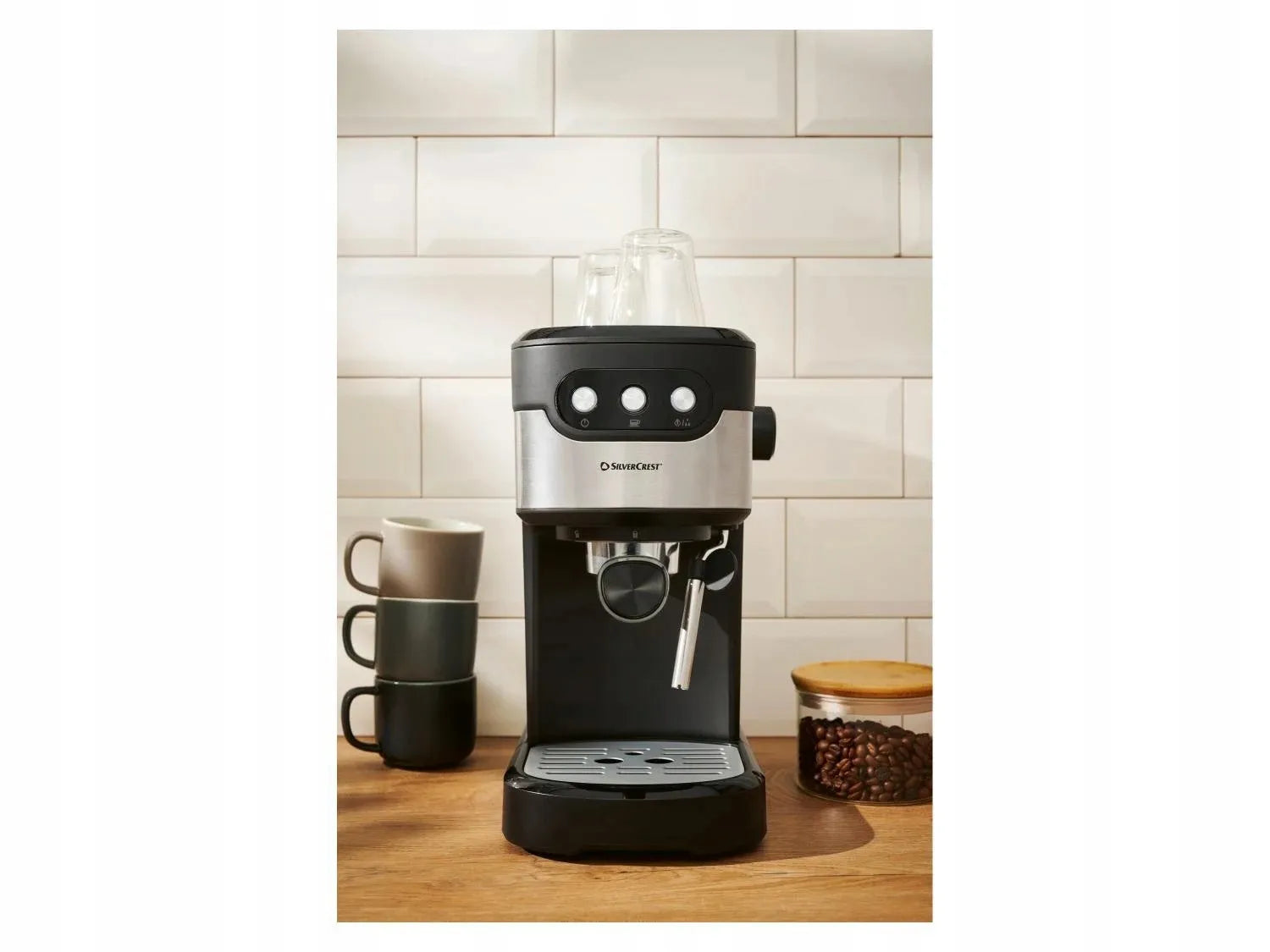 Svirtinis espresso kavos aparatas SilverCrest SEMB 1100 B1 1100 W juodas