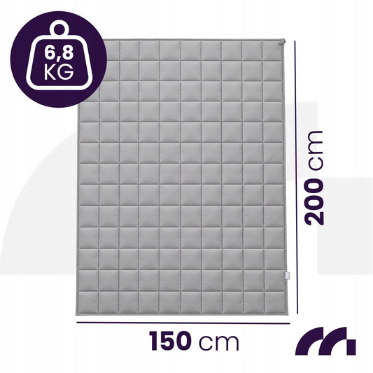 Svorinė antklodė MalTec SOMNI, 150 × 200 cm, 6,8 kg, medvilninė sensorinė antklodė vaikams ir suaugusiesiems