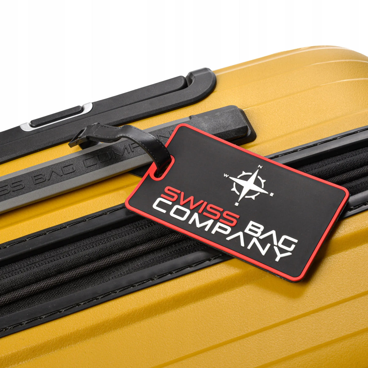 SwissBags Echo geltonas salono lagaminas, 42–49 l, 55 cm, polipropileninis, su TSA spyna