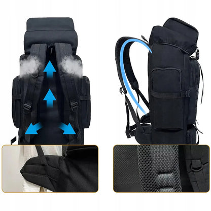 Taktinė kuprinė 70-100L – karinė, stovyklavimo, išgyvenimo ir bushcraft