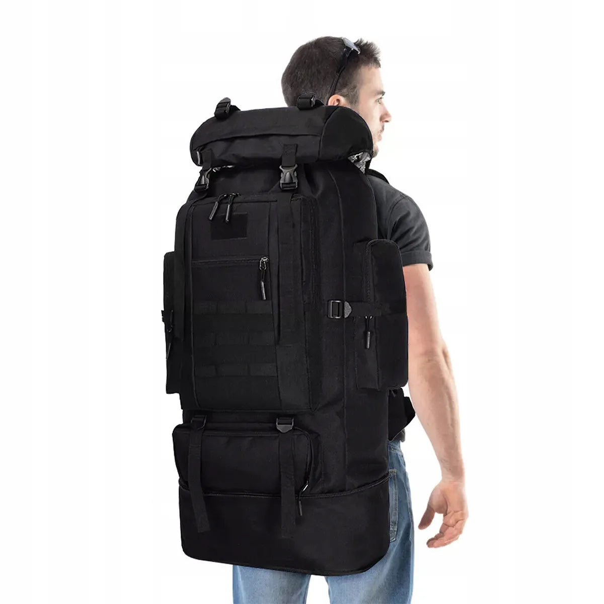 Taktinė kuprinė 70-100L – karinė, stovyklavimo, išgyvenimo ir bushcraft