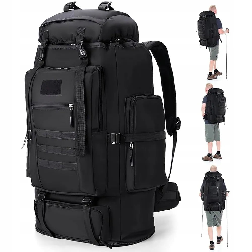 Taktinė kuprinė 70-100L – karinė, stovyklavimo, išgyvenimo ir bushcraft
